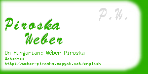 piroska weber business card